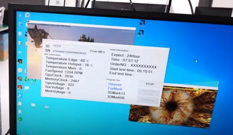 Enthusiast tuning a desktop GPU for overclock validation with FurMark